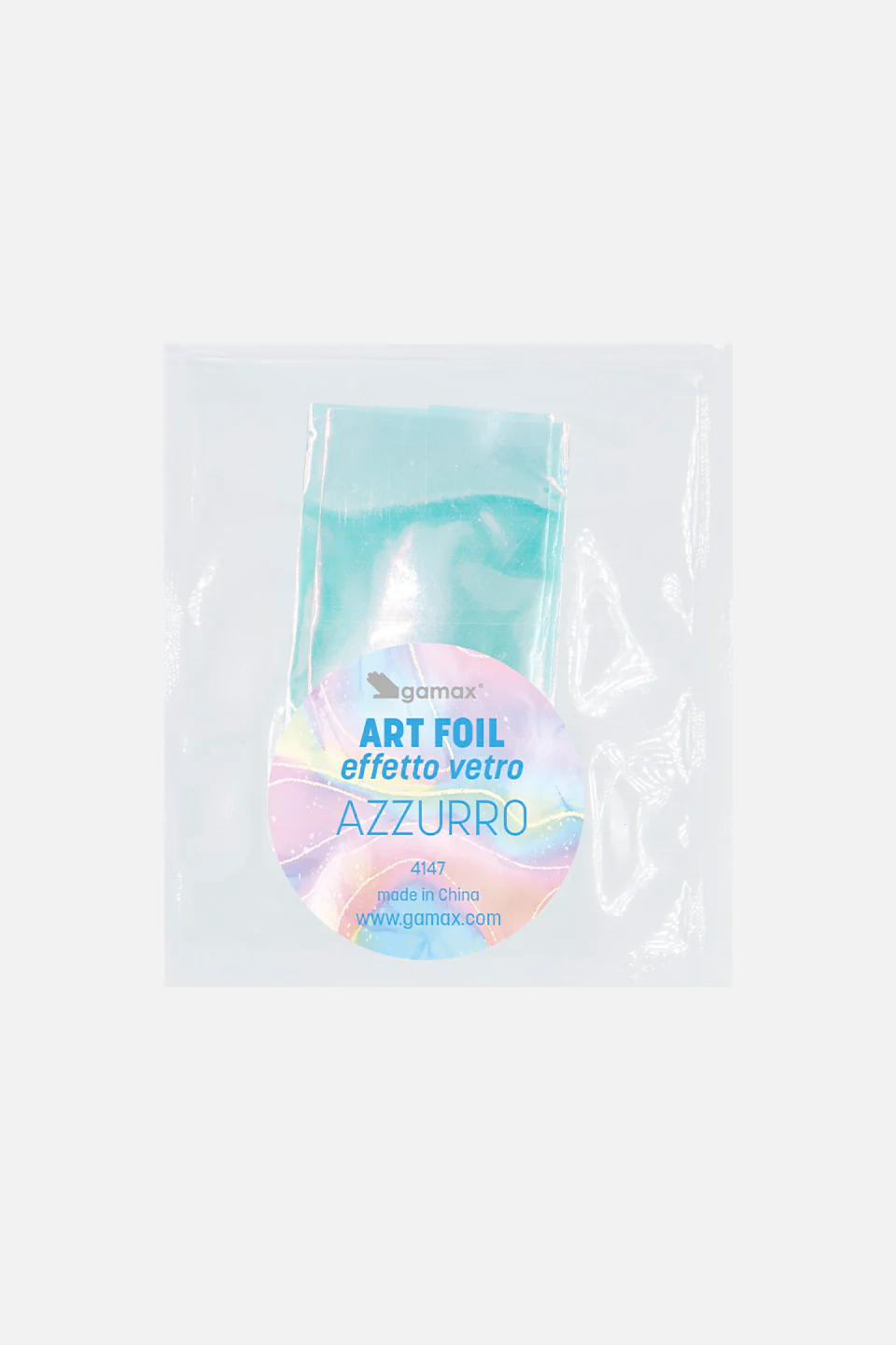 Art Foil unghie effetto vetro azzurro - Image 2